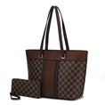 Load image into Gallery viewer, (coffee-coffee)Fabiola Tote Handbag with Wallet by Mia k - BagNook
