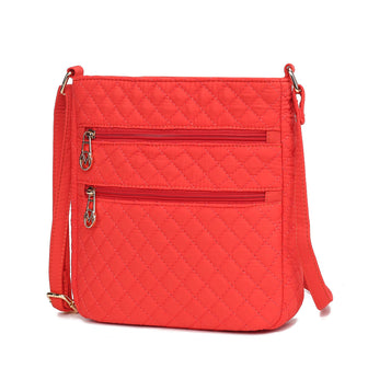(orange)Lainey Solid Quilted Crossbody by Mia K - BagNook