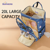 (blue)Sunveno Diaper Bag Backpack - BagNook