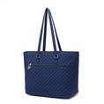 Load image into Gallery viewer, (navy) Quilted Cotton Women Tote - bagNook
