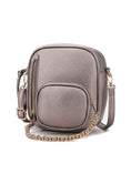 Load image into Gallery viewer, (pewter)Winona Vegan Leather Crossbody by Mia k - BagNook
