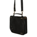 Load image into Gallery viewer, Casey Crossbody - Upcycled Leather + Vegan Leather - Black - BagNook
