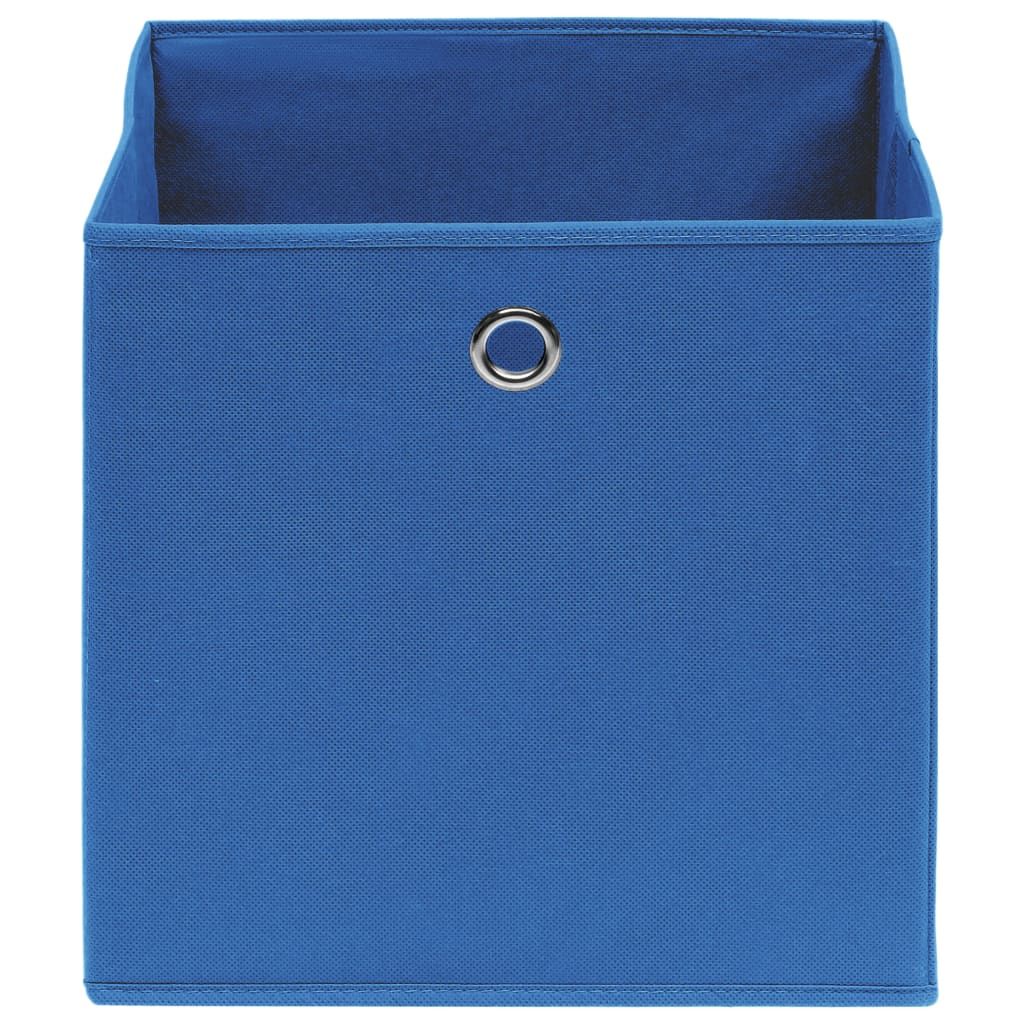 Storage Boxes 4 pcs Non-woven Fabric 11"x11"x11" - Blue - BagNook