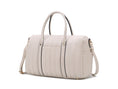Load image into Gallery viewer, (beige)Luana Quilted Vegan Leather Duffel Bag by Mia k - BagNook
