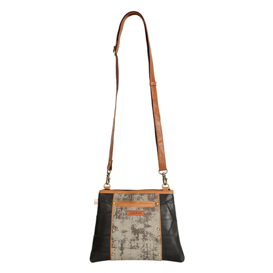 Noa Angled Crossbody Bag - Carbon Grey - Upcycled - BagNook