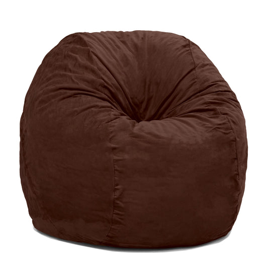 Jaxx Saxx 4 Foot Round Bean Bag, Chocolate - BagNook
