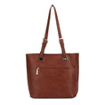 Load image into Gallery viewer, (tan)Vera Vegan Leather Patriotic Flag Women Tote by Mia K - BagNook
