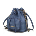 Load image into Gallery viewer, (denim)Azalea Vegan Leather Women Bucket Bag by Mia K - BagNook
