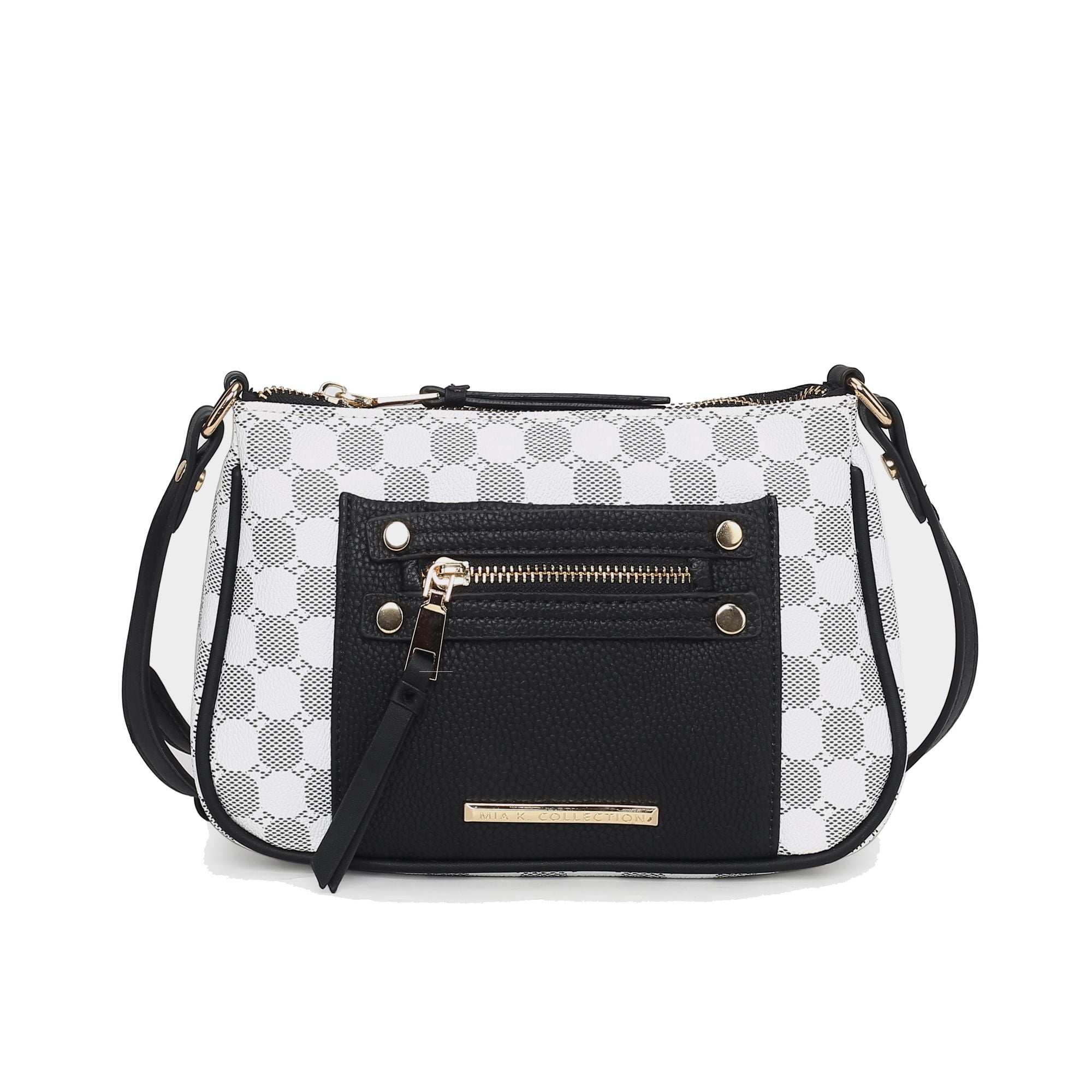 (black)Essie Circular Print Crossbody Bag by Mia K - BagNook