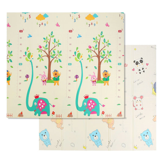 Foldable Baby Playmat - 5.9x6.5ft - Reversible - BagNook