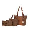Load image into Gallery viewer, (tan)Lippa M Signature Crocodile Embossed Tote Set by Mia K - BagNook
