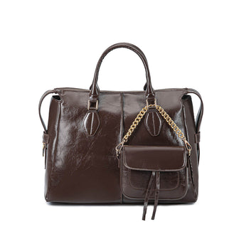 (coffee)Yareli Tote w/Mini Crossbody Bag Set by Mia K - BagNook
