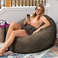 Load image into Gallery viewer, Jaxx Koku Bean Bag - Velvish/Turbo, Espresso - BagNook

