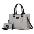 Load image into Gallery viewer, (grey)Davina Tote Set w/wallet her Crossover Womens Purse by Mia K - BagNook
