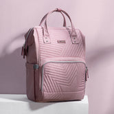 (pink)Sunveno Quilted Diaper Bag - BagNook