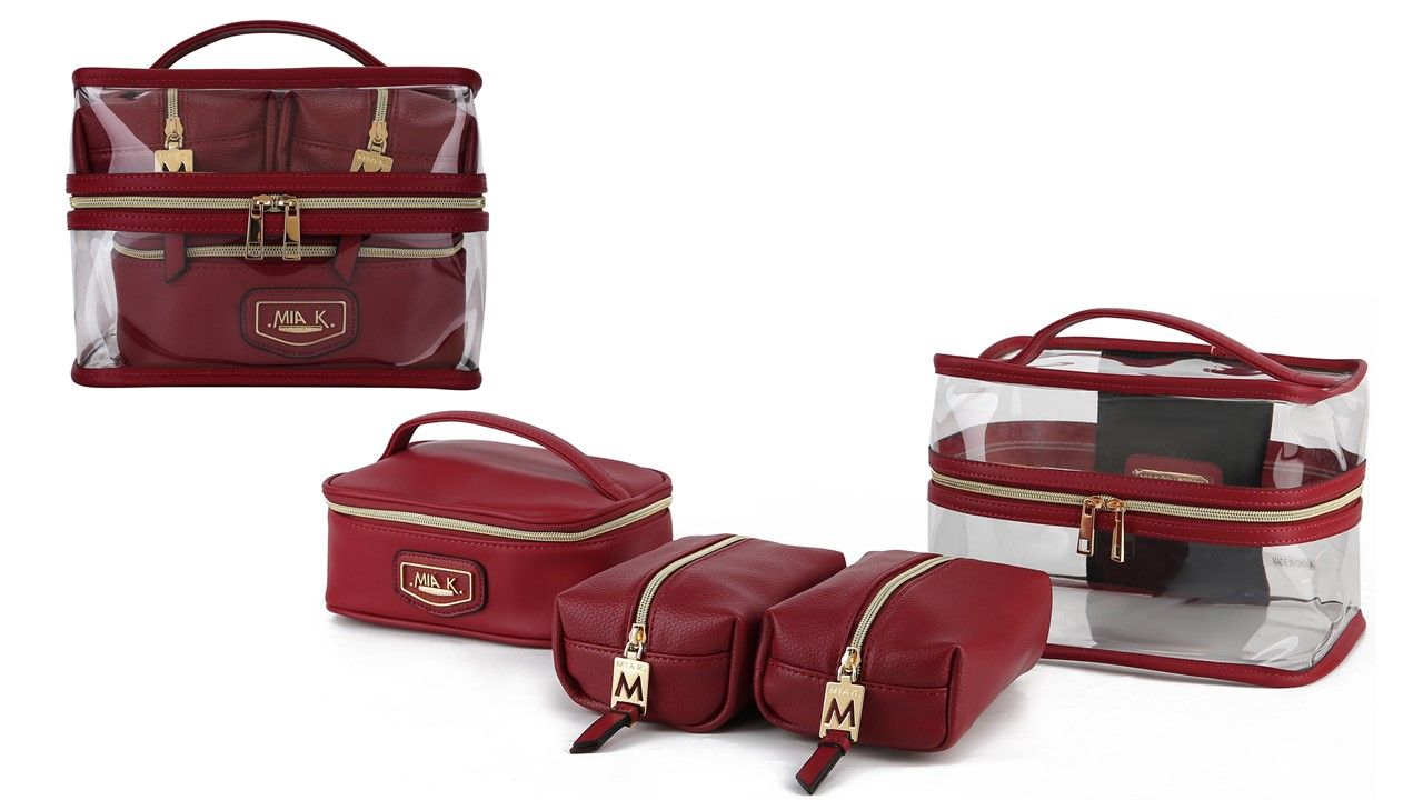 (red)Emma Cosmetic 4pc Set by MiaK - BagNook