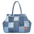 Load image into Gallery viewer, Terri Large Denim Patchwork Purse - Upcycled - BagNook
