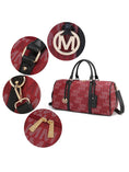 Load image into Gallery viewer, (burgundy)Jovani Duffel Weekender by Mia k - BagNook
