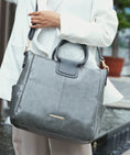 Load image into Gallery viewer, (denim)Zori Tote Handbag w/Pouch & Wallet by Mia k - BagNook
