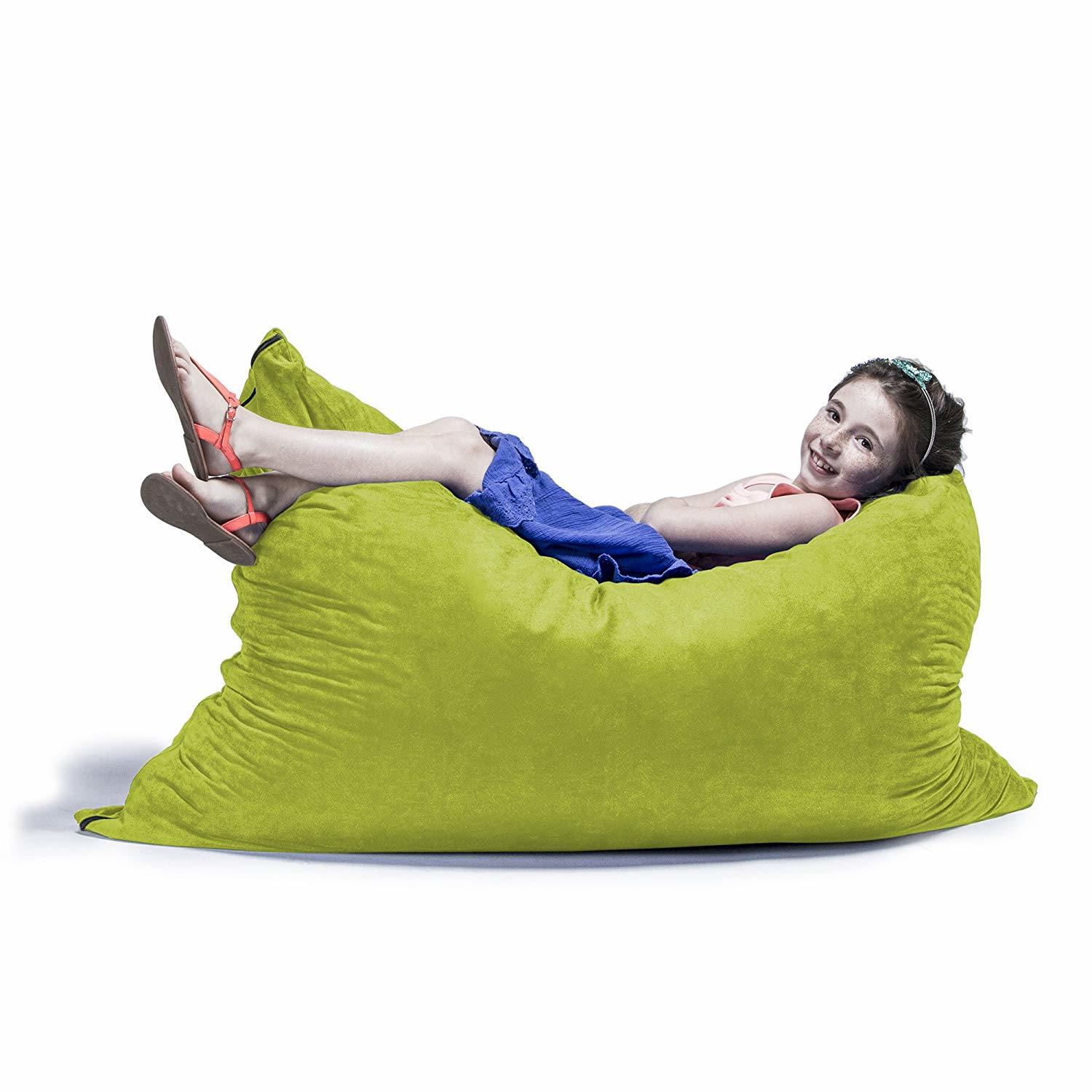 Jaxx 3.5 Ft Pillow Saxx Kids Bean Bag, Lime - BagNook