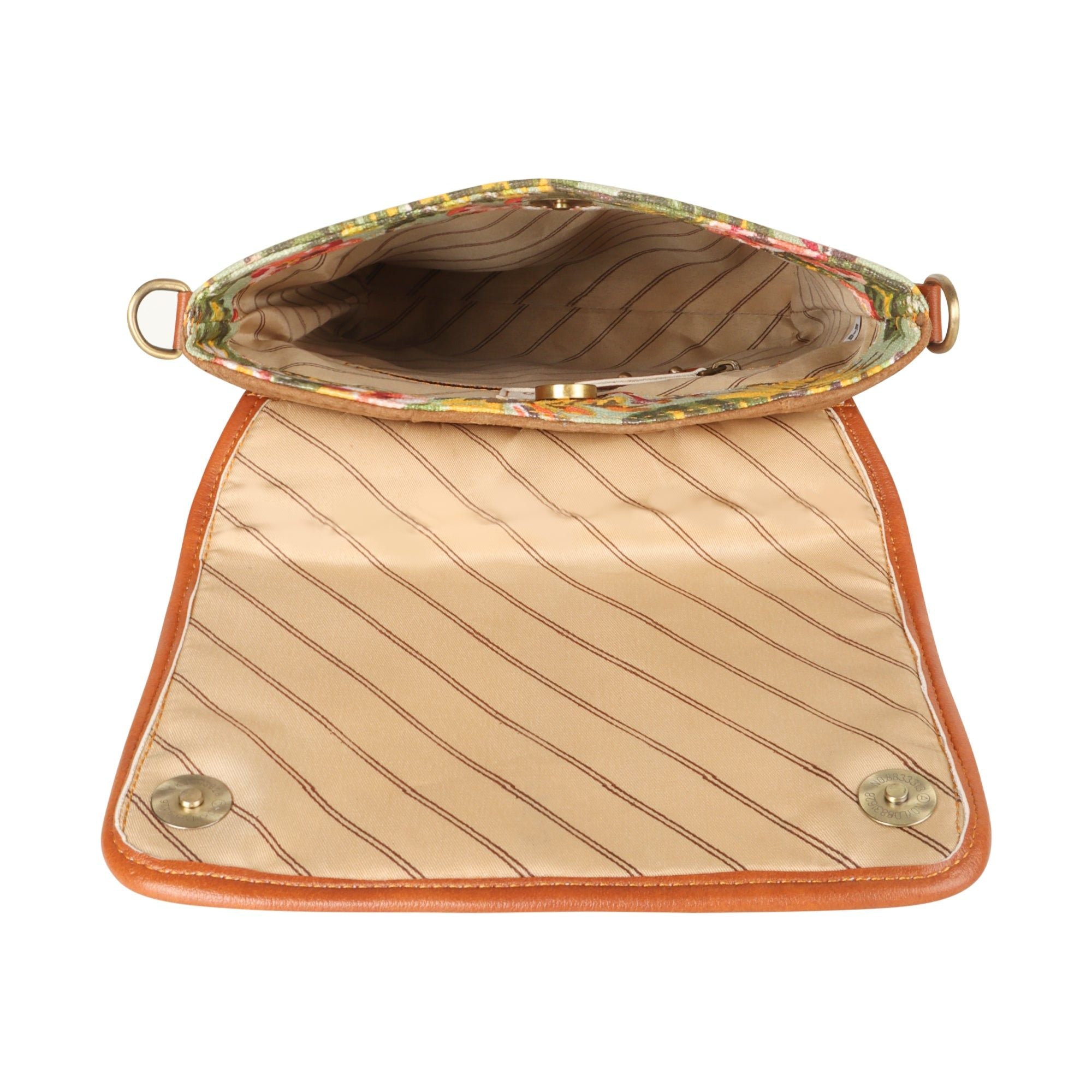Cavalier Crossbody w/Top Closure - Summer Jungle - Upcycled - BagNook