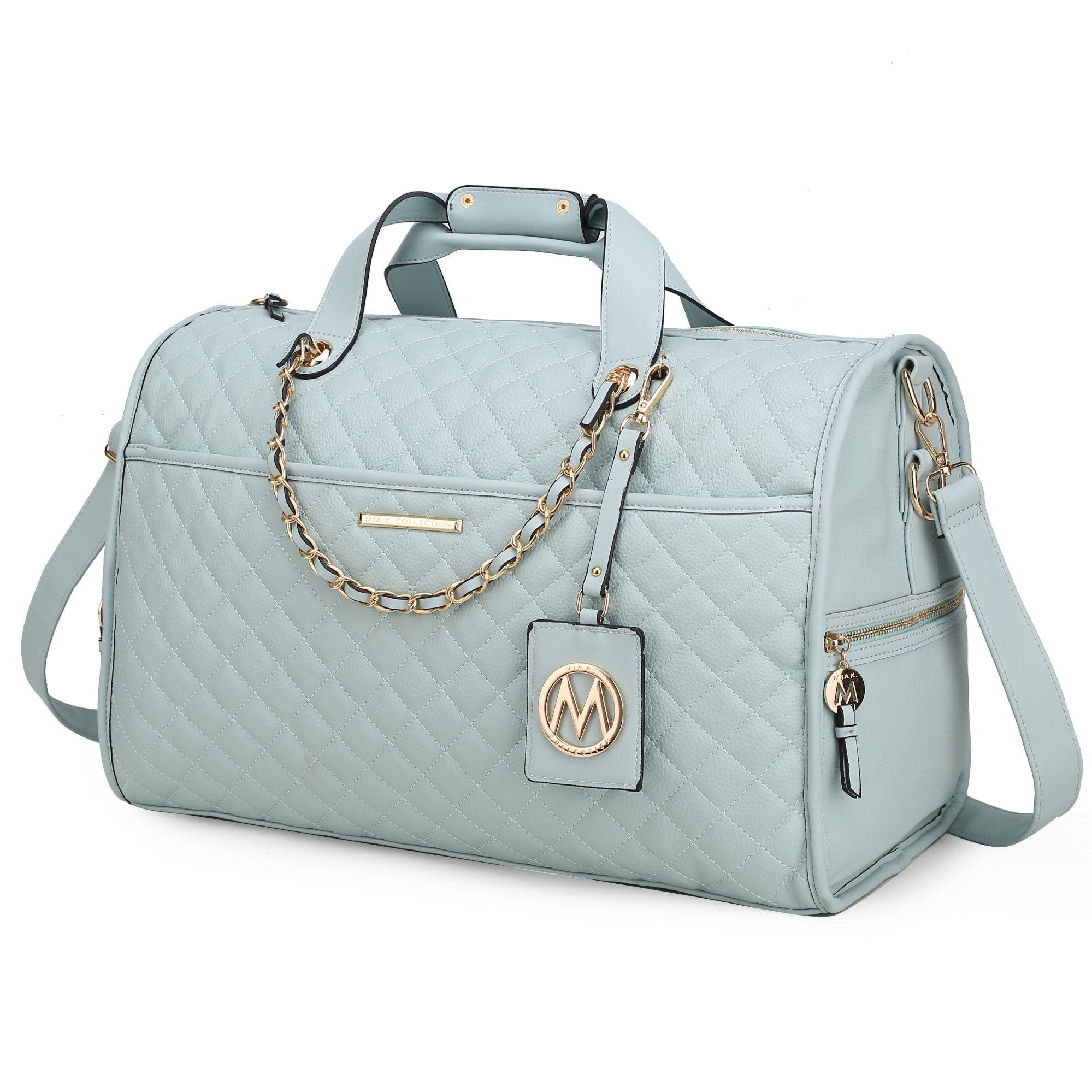 (seafoam)Lexie Vegan Leather Women Duffle by Mia K - BagNook