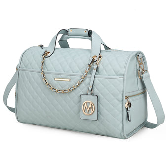 (seafoam)Lexie Vegan Leather Women Duffle by Mia K - BagNook