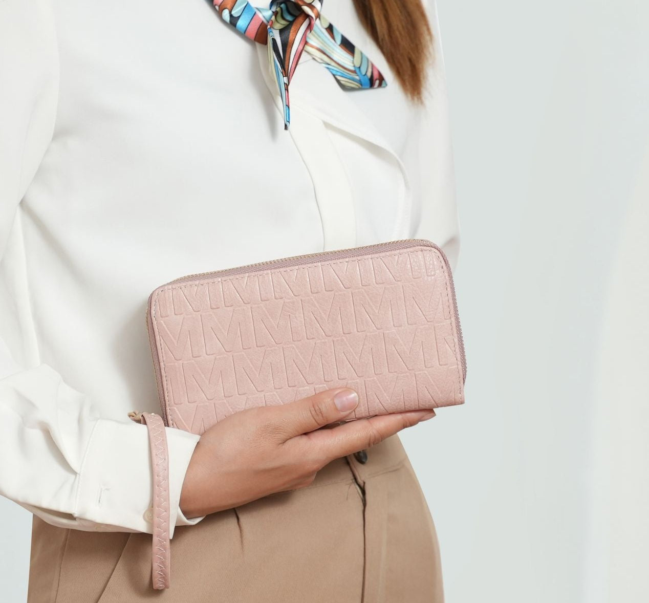 (rose pink)Aurora M Signature Wallet Handbag by Mia k - BagNook