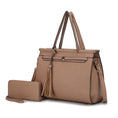 Load image into Gallery viewer, (camel)Shelby Satchel Handbag with Wallet by Mia k - BagNook
