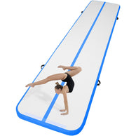 VEVOR Gymnastics Inflatable Air Mat, 4" Thick, 16ft Blue - BagNook