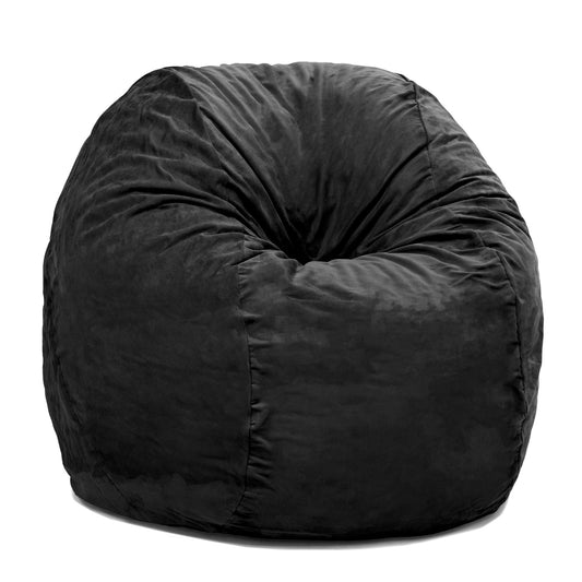 Jaxx Saxx 4 Foot Round Bean Bag, Black - BagNook