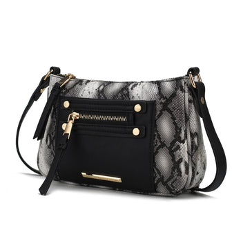 (black)Essie Snake embossed Crossbody by Mia K - BagNook
