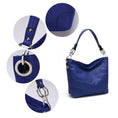 Load image into Gallery viewer, (royal blue) Hobo Bag with Silver-Tone Hardware - bagNook.com
