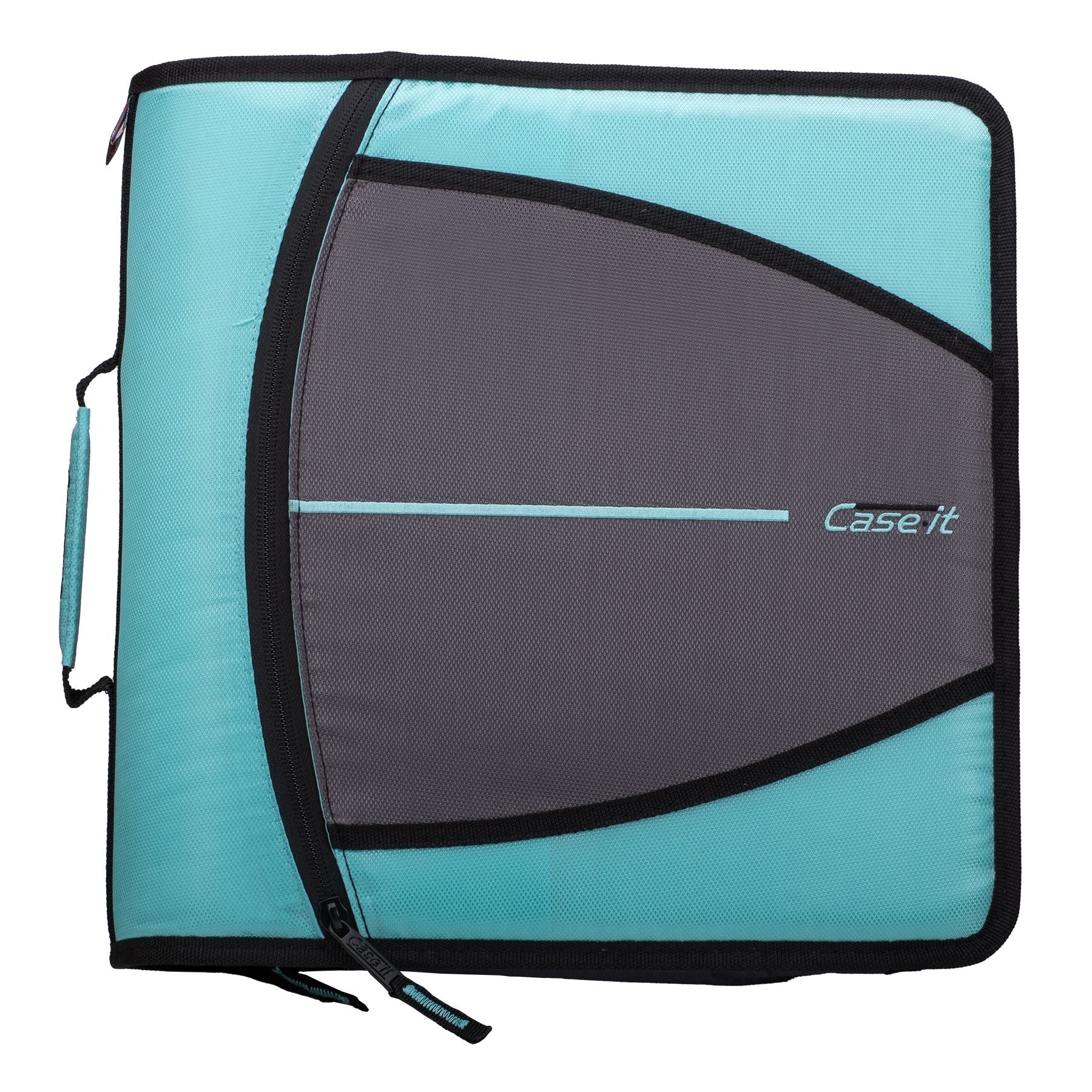 (spearmint)The Mighty Zip Tab-3 Inch Zipper Binder w/Removeable Folder - BagNook