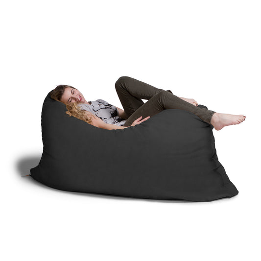 Jaxx 5.5 ft Pillow Saxx Bean Bag Pillow, Black - BagNook