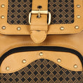Load image into Gallery viewer, Tayla Diamond Print Mini Backpack - Upcycled Leather - BagNook
