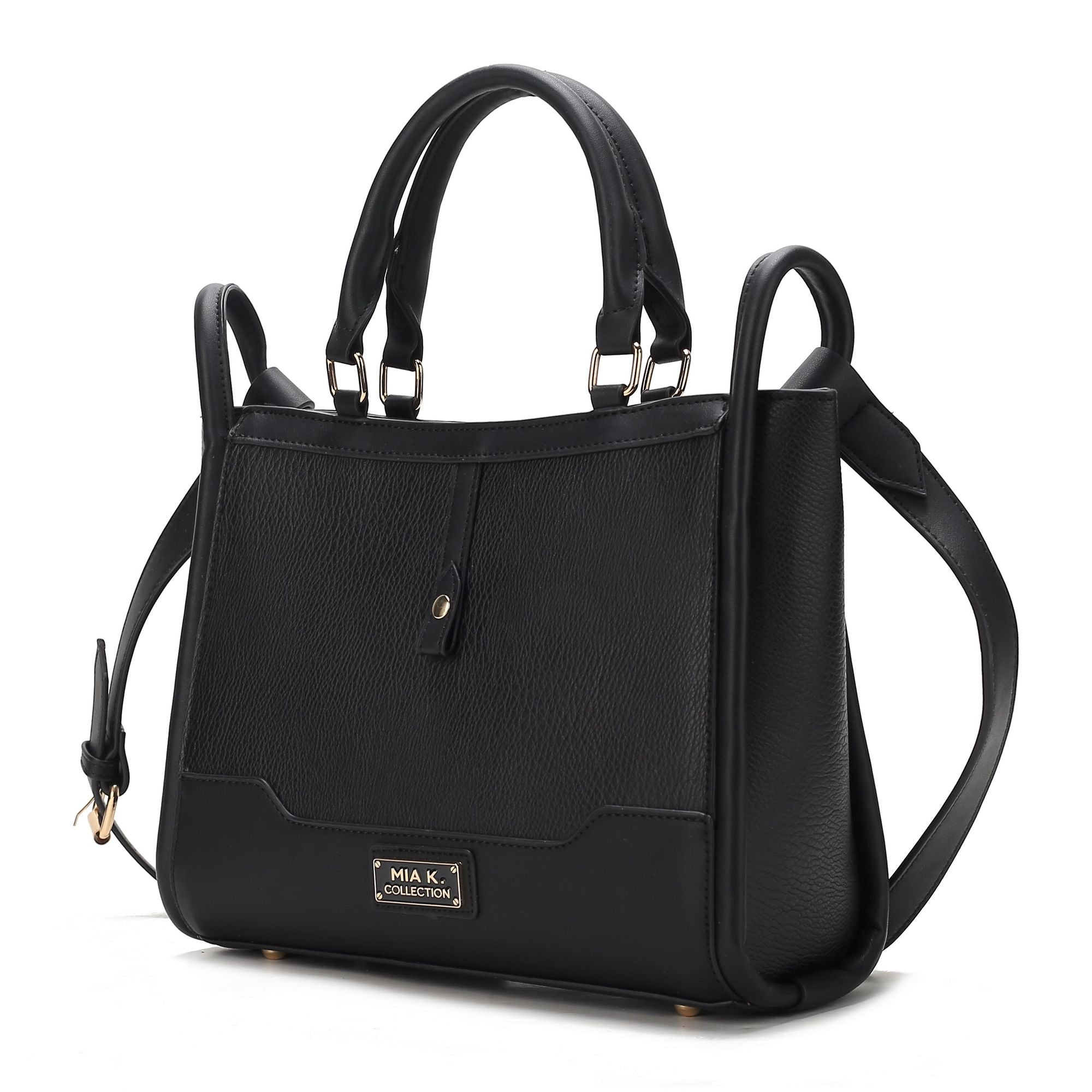 (black)Melody V-Leather Tote by Mia K - BagNook
