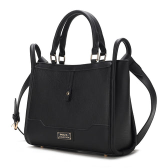 (black)Melody V-Leather Tote by Mia K - BagNook