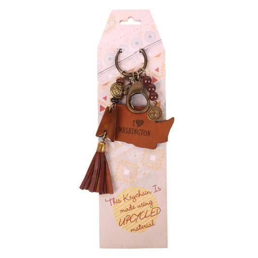 WASHINGTON keychain - Upcycled Materials - BagNook