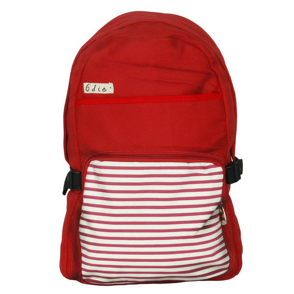 Lively Red Fabric Art School Daypack - BagNook