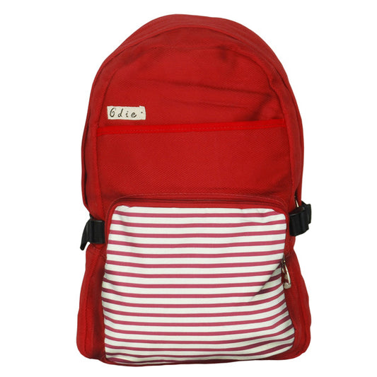 Lively Red Fabric Art School Daypack - BagNook
