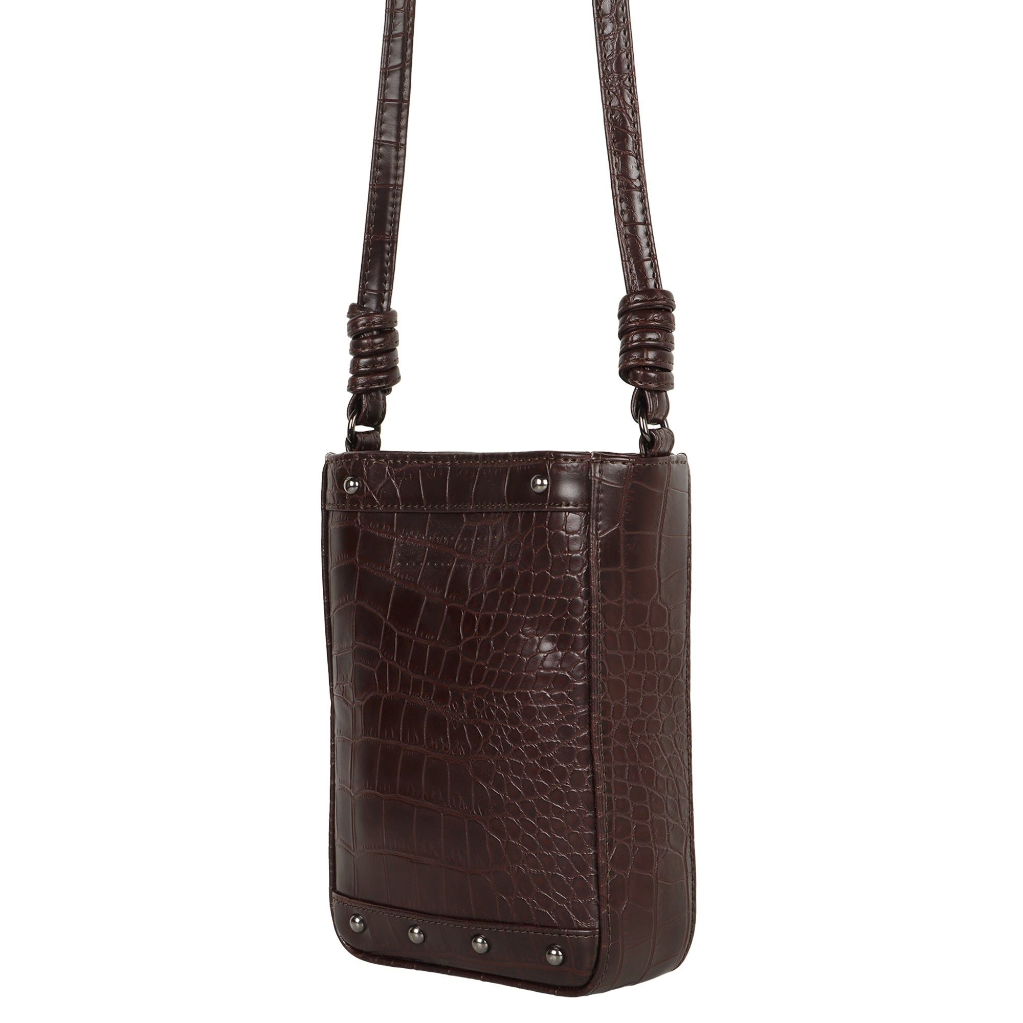 Katy Croc Print Bucket Bag - Upcycled - BagNook
