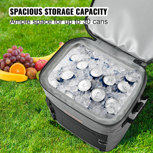 VEVOR Soft Cooler Bag, 30 Cans, Dark Gray - BagNook