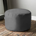 Load image into Gallery viewer, Jaxx Saxx 3 ft Round Bean Bag - Charcoal - BagNook
