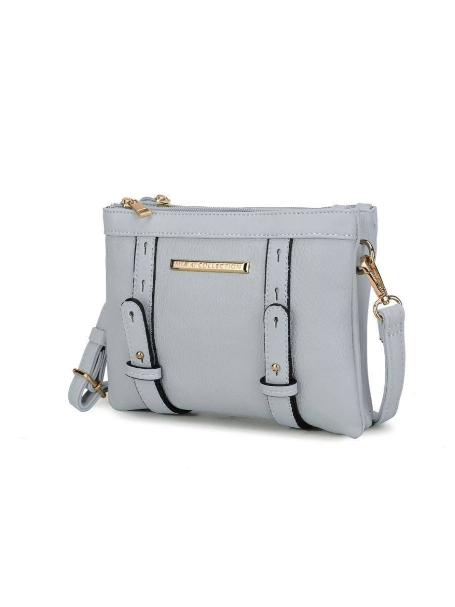 (light blue)Elsie Multi Compartment Crossbody Bag by Mia k - BagNook