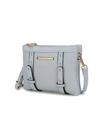 (light blue)Elsie Multi Compartment Crossbody Bag by Mia k - BagNook