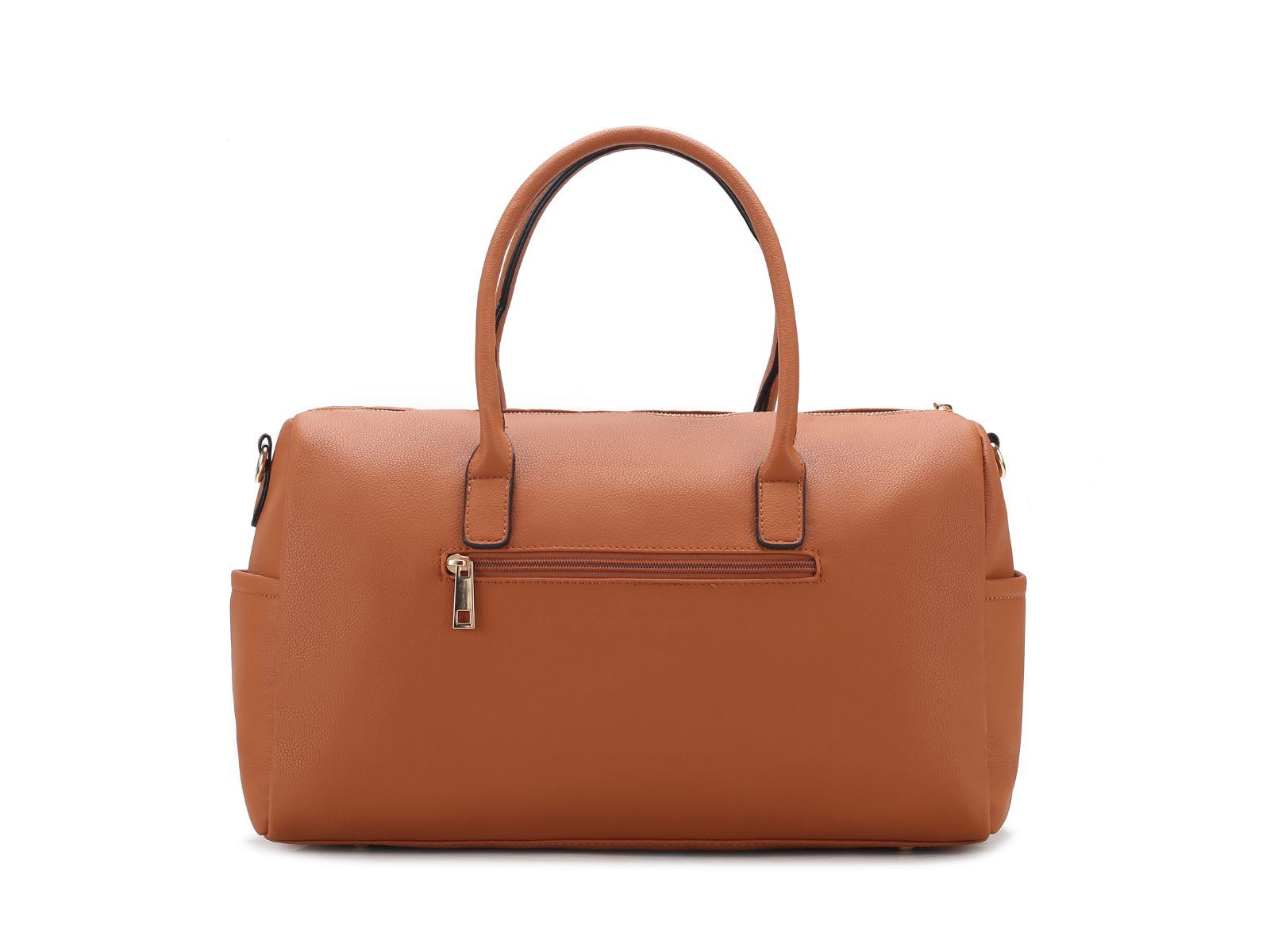 (brown)Luana Quilted Vegan Leather Duffel Bag by Mia k - BagNook