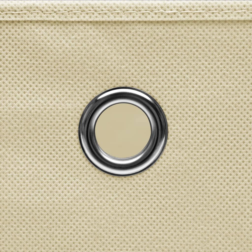 Storage Boxes w/Lid 10pc 12.6"x12.6"x12.6" Fabric - Cream - BagNook