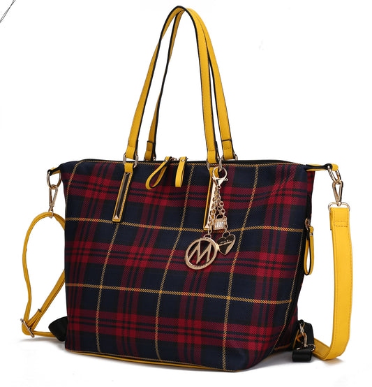 (red yellow)Layla Tote/Backpack Women by Mia k - BagNook