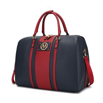 (navy)Melissa Women's Vegan Leather Duffel by Mia K - BagNook